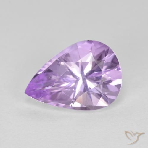2.64ct Натуральный Средний фиолетовый Аметист, Форма груши, Чистота VVS
