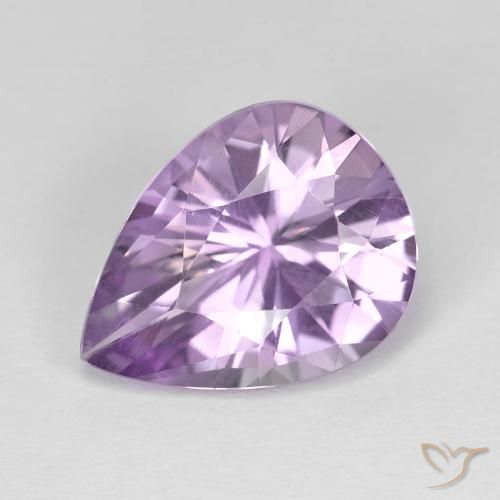 3.35ct Натуральный Ирис Вайолет Аметист, Форма груши, Чистота VVS