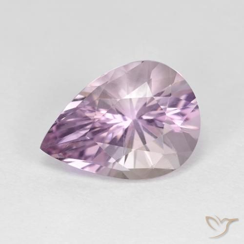 3.20ct Натуральный Светло-розово-фиолетовый Аметист, Форма груши, Чистота VVS