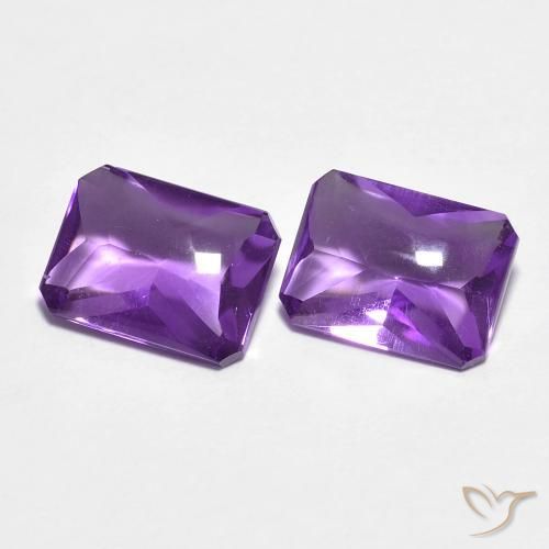 2.54 карата, натуральный Medium Dark-Violet Аметист, Октагон / Изумрудная Огранка, Прозрачный