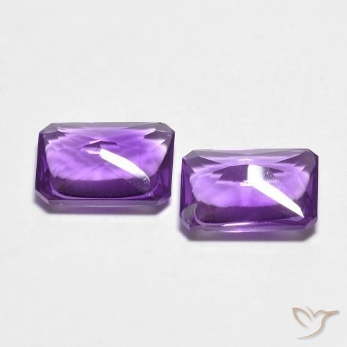 2.54 карата, натуральный Medium Dark-Violet Аметист, Октагон / Изумрудная Огранка, Прозрачный