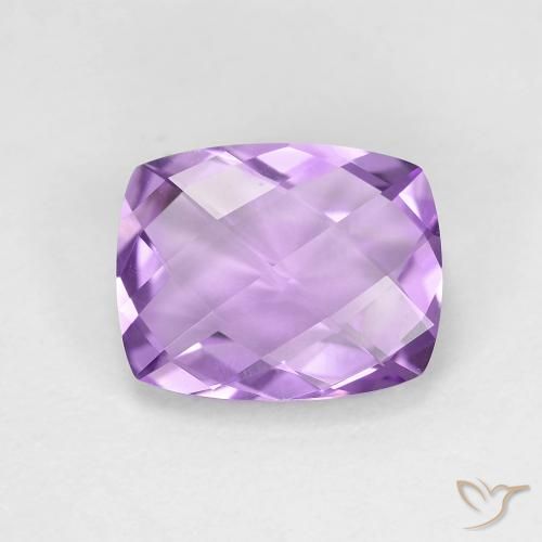 2.45ct Натуральный Розовато-фиолетовый Аметист, Подушка, Чистота VVS