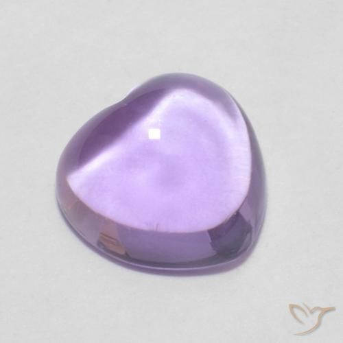 0.88ct Натуральный Medium Light-Violet Аметист, Сердце, Прозрачный