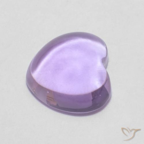 0.88 карата, натуральный Medium Light-Violet Аметист, Сердце, Прозрачный