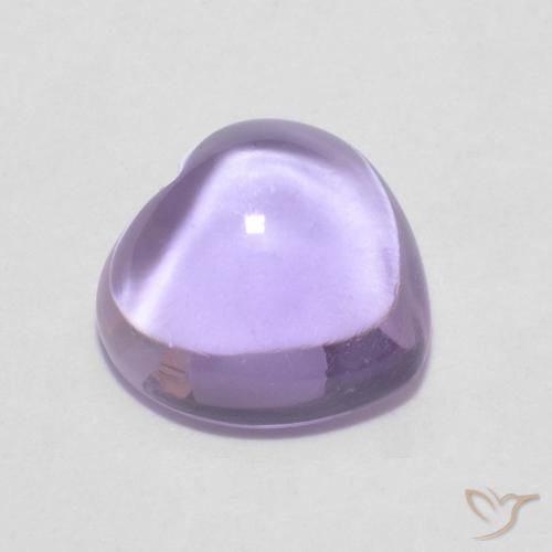 0.86ct Натуральный Светло-фиолетовый Аметист, Сердце, Прозрачный