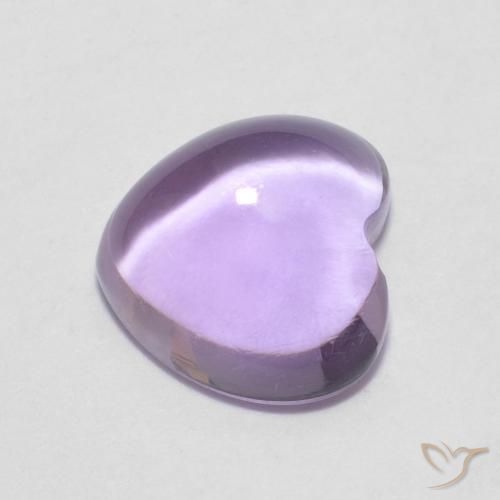 0.86ct Натуральный Светло-фиолетовый Аметист, Сердце, Прозрачный
