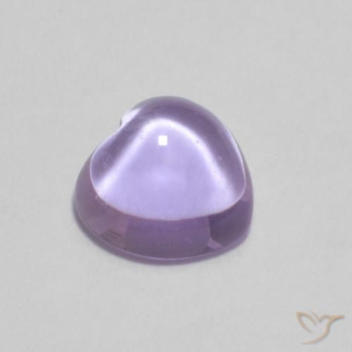 0.93ct Натуральный Светло-фиолетовый Аметист, Сердце, Прозрачный