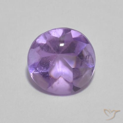 1.33ct Натуральный Средний фиолетовый Аметист, Круглый, Прозрачный