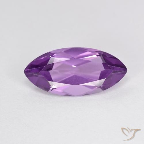 3.05ct Натуральный Пурпурно-фиолетовый Аметист, Маркиза, Чистота VVS