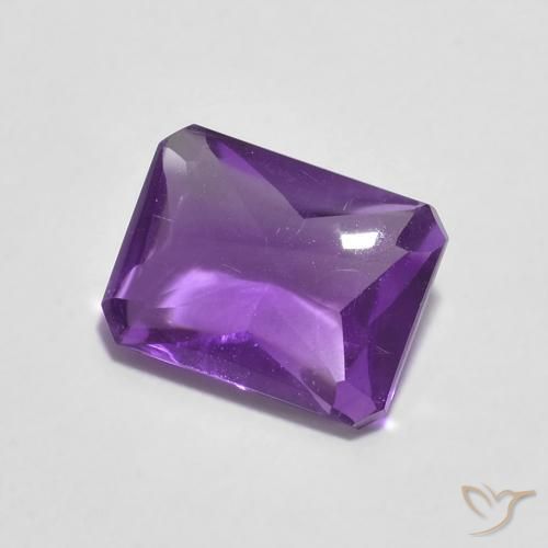 1.34 карата, натуральный Medium Dark-Violet Аметист, Октагон / Изумрудная Огранка, Прозрачный