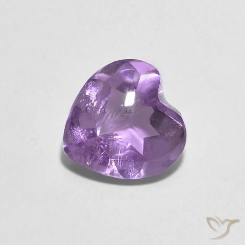 1.94ct Натуральный Розовато-фиолетовый Аметист, Сердце, Прозрачный