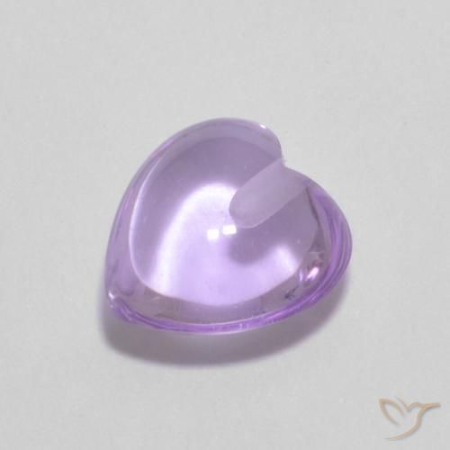 0.95ct Натуральный Medium Light-Violet Аметист, Сердце, Прозрачный