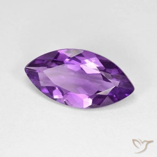 3.14 карата, натуральный Medium Dark-Violet Аметист, Маркиза, Чистота VVS