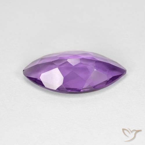 3.14 карата, натуральный Medium Dark-Violet Аметист, Маркиза, Чистота VVS