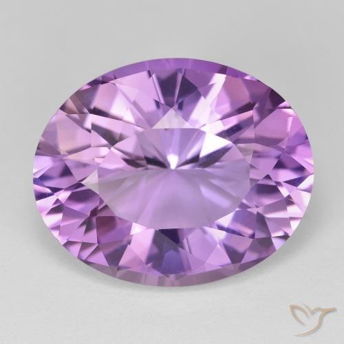 17.77ct Натуральный Розовато-фиолетовый Аметист, Овал, Чистота VVS