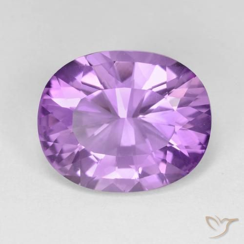 6.63ct Натуральный Пурпурно-фиолетовый Аметист, Овал, VVS-VS