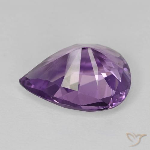 4.74 карата, натуральный Medium Light Purplish-Violet Аметист, Форма груши, Чистота VVS
