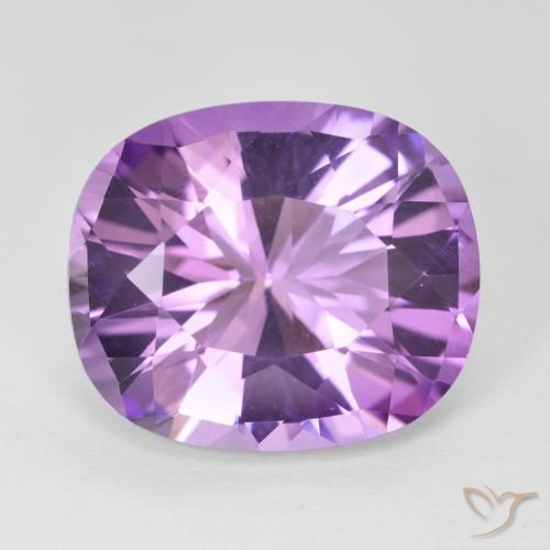 10.42ct Натуральный Средний фиолетовый Аметист, Подушка, Чистота VVS