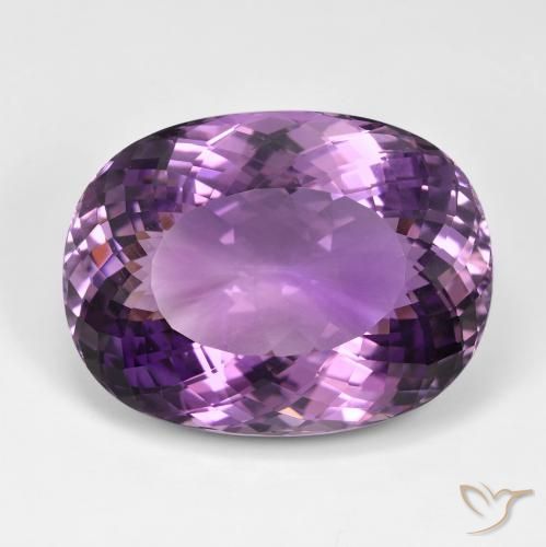 100.51ct Натуральный Светло-средний фиолетовый Аметист, Овал, IF