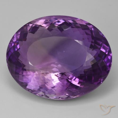 93.86ct Натуральный Средний розовый фиолетовый Аметист, Овал, IF