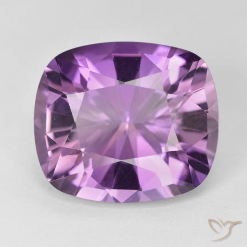 10.07ct Натуральный Светло-средний фиолетовый Аметист, Подушка, Чистота VVS