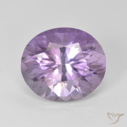 5.07ct Натуральный Светло-фиолетовый Аметист, Овал, Чистота VS