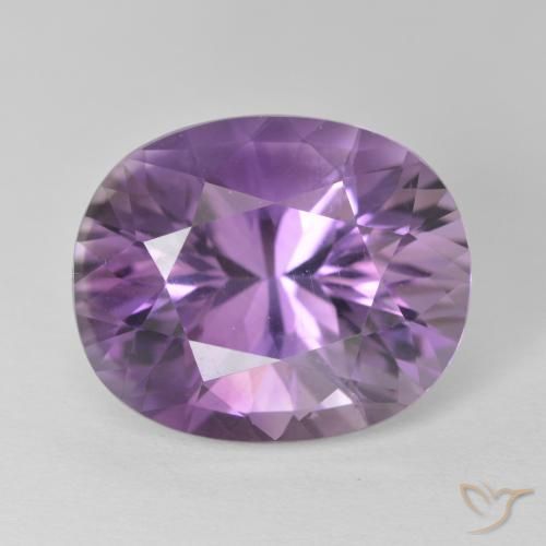 9.17ct Натуральный Medium Light Purplish-Violet Аметист, Овал, Чистота VS