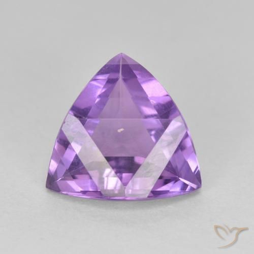 2.85ct Натуральный Средний фиолетовый Аметист, Триллион, Чистота VS