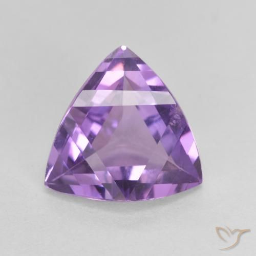 2.95ct Натуральный Средний фиолетовый Аметист, Триллион, Чистота VS