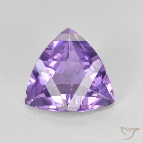 3.06ct Натуральный Ярко-фиолетовый Аметист, Триллион, VVS-VS