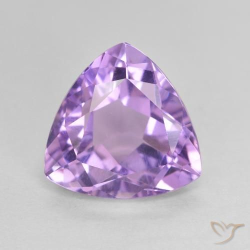 3.21ct Натуральный Розовато-фиолетовый Аметист, Триллион, VVS-VS
