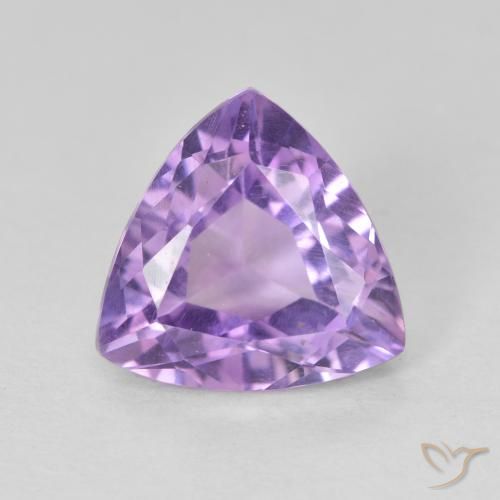 2.91ct Натуральный Розовато-фиолетовый Аметист, Триллион, VVS-VS