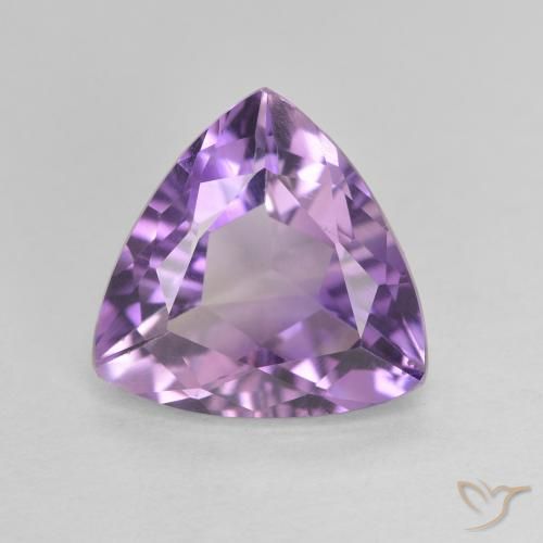 2.58ct Натуральный Medium Light Purplish-Violet Аметист, Триллион, VVS-VS