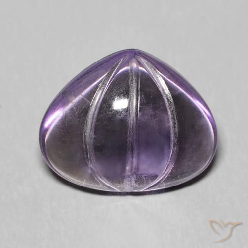 5.85ct Натуральный Пурпурно-фиолетовый Аметист, Форма груши, Прозрачный