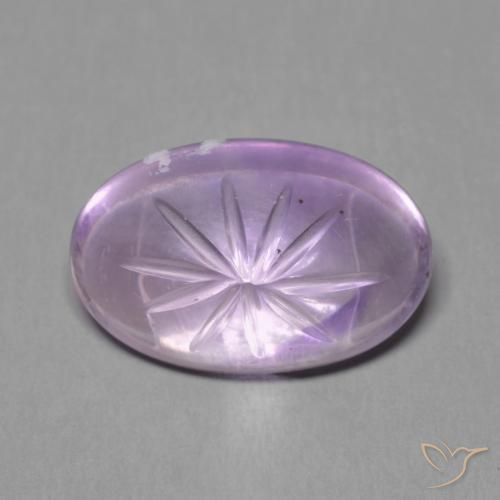 5.61ct Натуральный Ирис Вайолет Аметист, Овал, Прозрачный