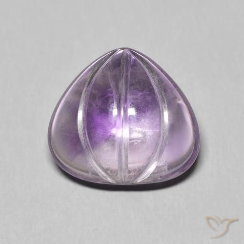 5.56ct Натуральный Medium Light Purplish-Violet Аметист, Форма груши, Прозрачный