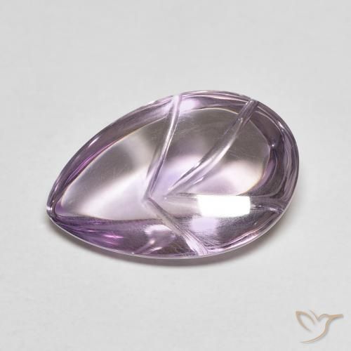 7.22ct Натуральный Светло-средний фиолетовый Аметист, Форма груши, Прозрачный