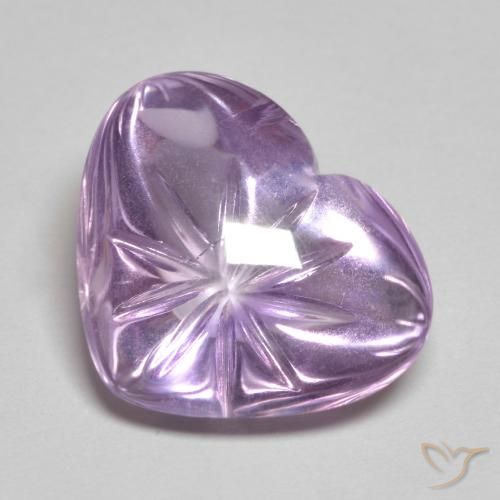 8.56ct Натуральный Ирис Вайолет Аметист, Сердце, Прозрачный