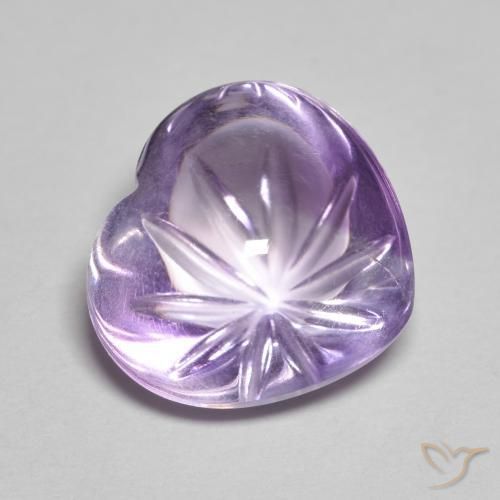 5.78ct Натуральный Глубокий Ирис Фиолетовый Аметист, Сердце, Прозрачный