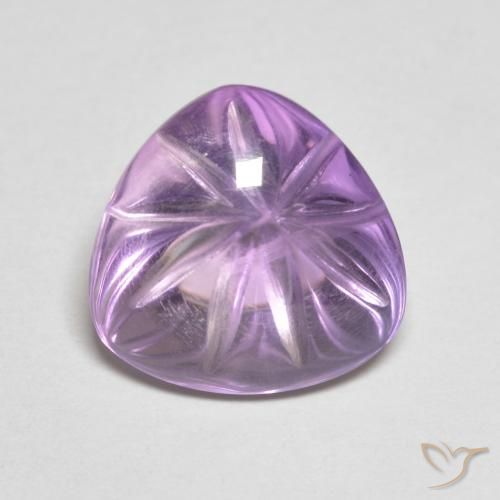 6.10ct Натуральный Средний фиолетовый Аметист, Триллион, Прозрачный