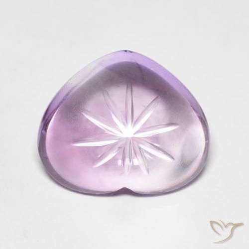 6.53ct Натуральный Ирис Вайолет Аметист, Сердце, Прозрачный