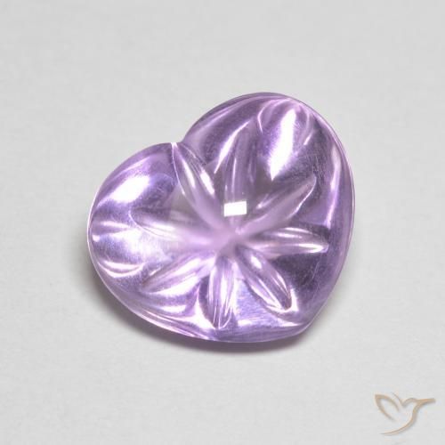 4.57ct Натуральный Глубокий Ирис Фиолетовый Аметист, Сердце, Прозрачный