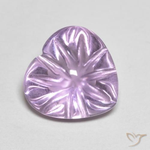 5.76ct Натуральный Ирис Вайолет Аметист, Сердце, Прозрачный