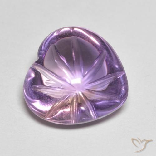 6.90ct Натуральный Сангрия Фиолетовая Аметист, Сердце, Прозрачный
