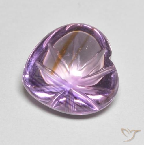 6.90 карата, натуральный Сангрия Фиолетовая Аметист, Сердце, Прозрачный