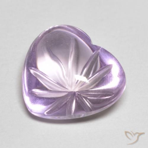 6.16ct Натуральный Ирис Вайолет Аметист, Сердце, Прозрачный