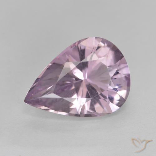 3.44ct Натуральный Средний фиолетовый Аметист, Форма груши, Чистота VVS
