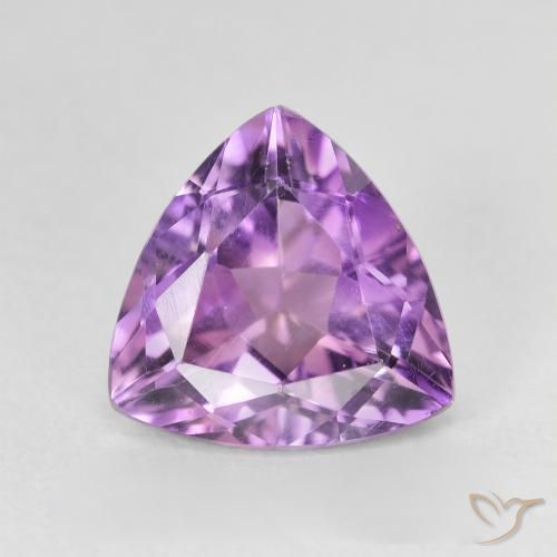 2.61ct Натуральный Пурпурно-фиолетовый Аметист, Триллион, VVS-VS