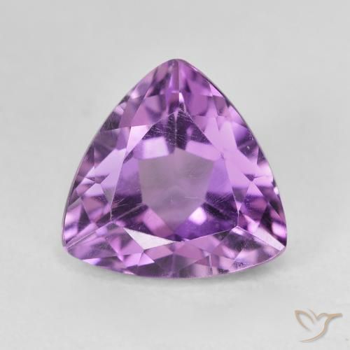 3.20ct Натуральный Medium Light Purplish-Violet Аметист, Триллион, VVS-VS