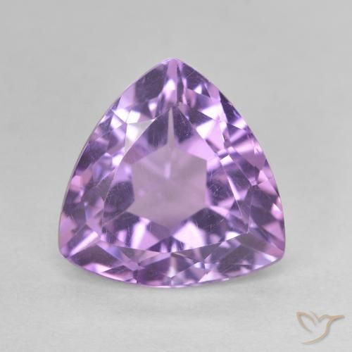 2.94ct Натуральный Розовато-фиолетовый Аметист, Триллион, Чистота VS